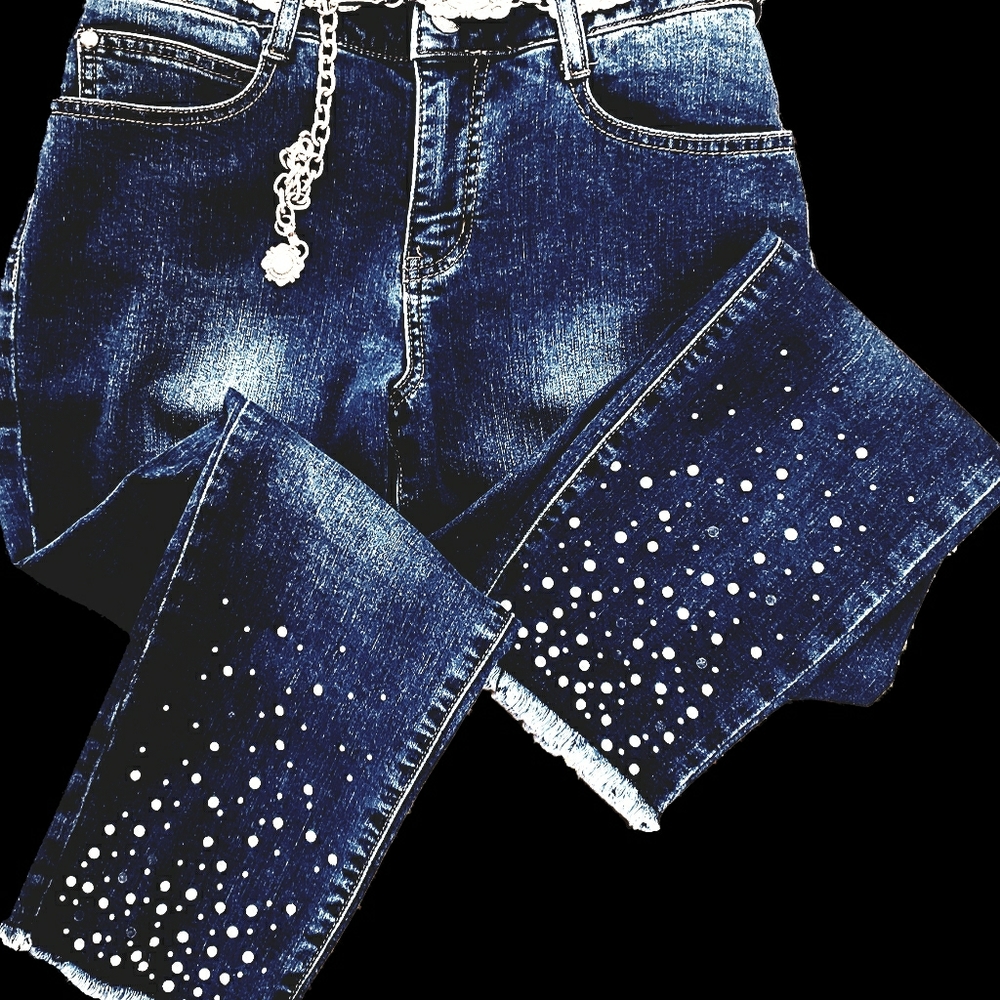 SKYES THE LIMIT- Cropped slimmers bespangle w pear